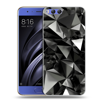Силиконовый чехол на Xiaomi Mi6 с принтом Черные кристаллы Силиконовый чехол на Xiaomi Mi6 с принтом Черные кристаллы
