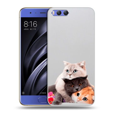 Силиконовый чехол на Xiaomi Mi6 с принтом Кошки Силиконовый чехол на Xiaomi Mi6 с принтом Кошки