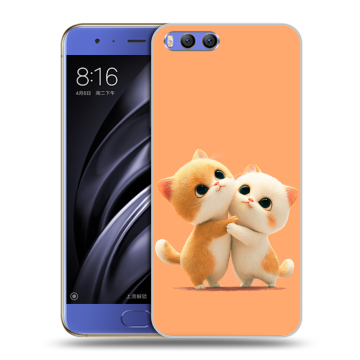 Силиконовый чехол на Xiaomi Mi6 с принтом Милые котики Силиконовый чехол на Xiaomi Mi6 с принтом Милые котики