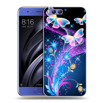 Силиконовый чехол на Xiaomi Mi6 с принтом Бабочки Силиконовый чехол на Xiaomi Mi6 с принтом Бабочки