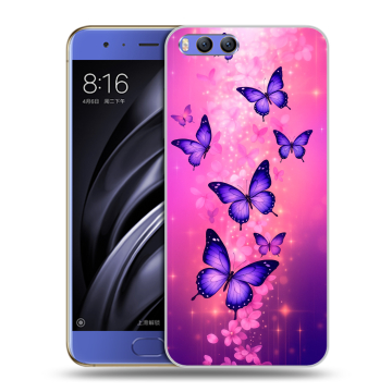 Силиконовый чехол на Xiaomi Mi6 с принтом Бабочки Силиконовый чехол на Xiaomi Mi6 с принтом Бабочки