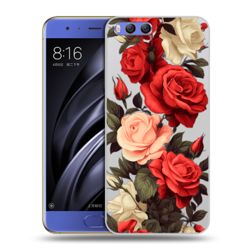 Силиконовый чехол на Xiaomi Mi6 с принтом Розы