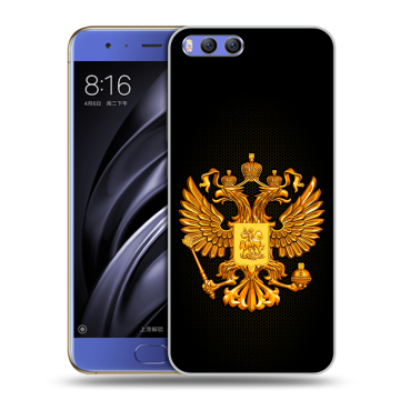 Силиконовый чехол на Xiaomi Mi6 с принтом Герб России желтый Силиконовый чехол на Xiaomi Mi6 с принтом Герб России желтый