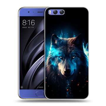 Силиконовый чехол на Xiaomi Mi6 с принтом Волк ночной Силиконовый чехол на Xiaomi Mi6 с принтом Волк ночной