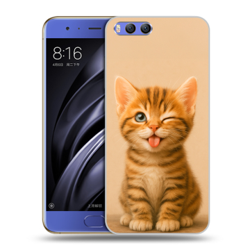 Силиконовый чехол на Xiaomi Mi6 с принтом котенок