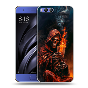 Силиконовый чехол на Xiaomi Mi6 с принтом Скелет и карты
