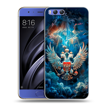 Силиконовый чехол на Xiaomi Mi6 с принтом Герб флаг России