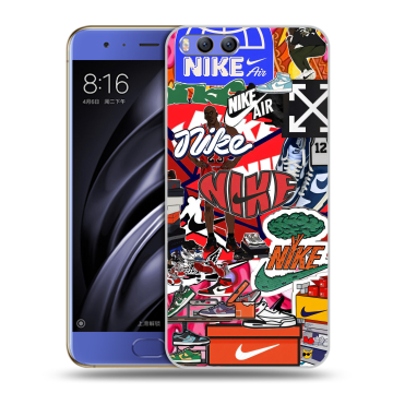 Силиконовый чехол на Xiaomi Mi6 с принтом Найк Nike яркий