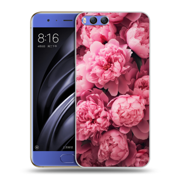 Силиконовый чехол на Xiaomi Mi6 с принтом цветы пионы