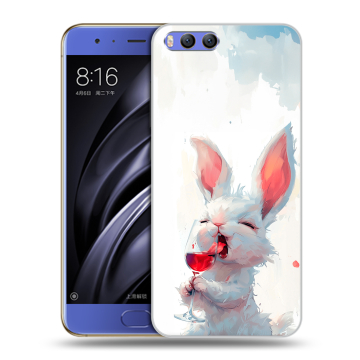 Силиконовый чехол на Xiaomi Mi6 с принтом кролик зайчик