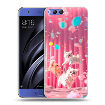 Силиконовый чехол на Xiaomi Mi6 с принтом милые котики