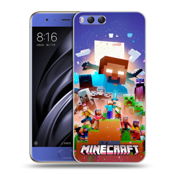 Силиконовый чехол на Xiaomi Mi6 с принтом Майнкрафт Minecraft