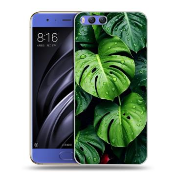 Силиконовый чехол на Xiaomi Mi6 с принтом Листья