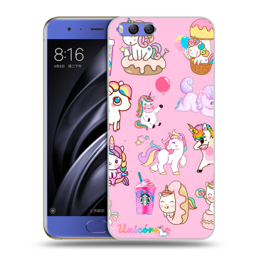 Силиконовый чехол на Xiaomi Mi6 с принтом розовые единороги Силиконовый чехол на Xiaomi Mi6 с принтом розовые единороги
