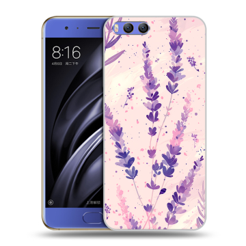 Силиконовый чехол на Xiaomi Mi6 с принтом цветы лаванда Силиконовый чехол на Xiaomi Mi6 с принтом цветы лаванда