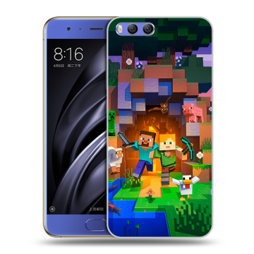 Силиконовый чехол на Xiaomi Mi6 с принтом Майнкрафт Minecraft