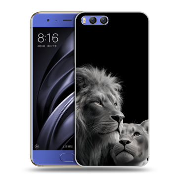 Силиконовый чехол на Xiaomi Mi6 с принтом Лев кошки