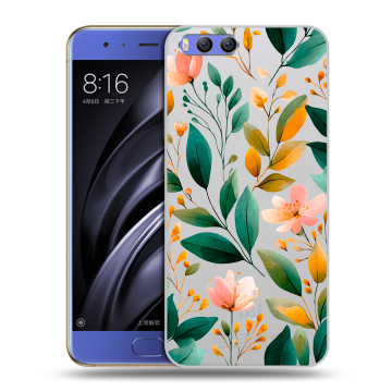 Силиконовый чехол на Xiaomi Mi6 с принтом Цветы паттерн