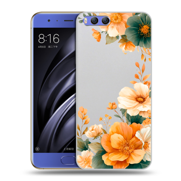 Силиконовый чехол на Xiaomi Mi6 с принтом Цветы принт