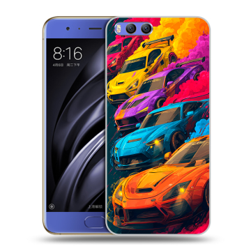 Силиконовый чехол на Xiaomi Mi6 с принтом Тачки