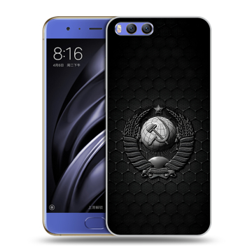 Силиконовый чехол на Xiaomi Mi6 с принтом Герб Флаг СССР Силиконовый чехол на Xiaomi Mi6 с принтом Герб Флаг СССР
