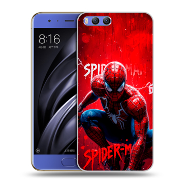 Силиконовый чехол на Xiaomi Mi6 с принтом Spiderman Человек паук