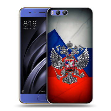 Силиконовый чехол на Xiaomi Mi6 с принтом Флаг России Силиконовый чехол на Xiaomi Mi6 с принтом Флаг России