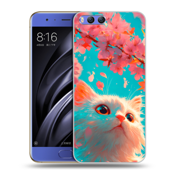 Силиконовый чехол на Xiaomi Mi6 с принтом Красивый кот