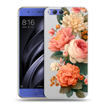 Силиконовый чехол на Xiaomi Mi6 с принтом цветы