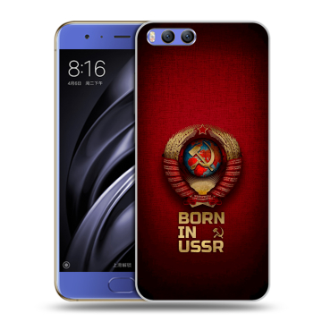 Силиконовый чехол на Xiaomi Mi6 с принтом Флаг Герб СССР