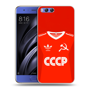 Силиконовый чехол на Xiaomi Mi6 с принтом Флаг Герб СССР
