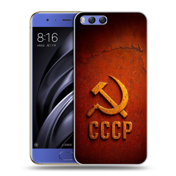 Силиконовый чехол на Xiaomi Mi6 с принтом Флаг Герб СССР