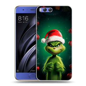 Силиконовый чехол на Xiaomi Mi6 с принтом Гринч Новый год Рождество