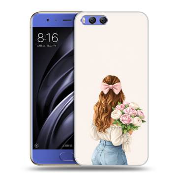 Силиконовый чехол на Xiaomi Mi6 с принтом женский