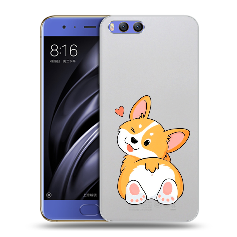 Силиконовый чехол на Xiaomi Mi6 с принтом Корги Силиконовый чехол на Xiaomi Mi6 с принтом Корги