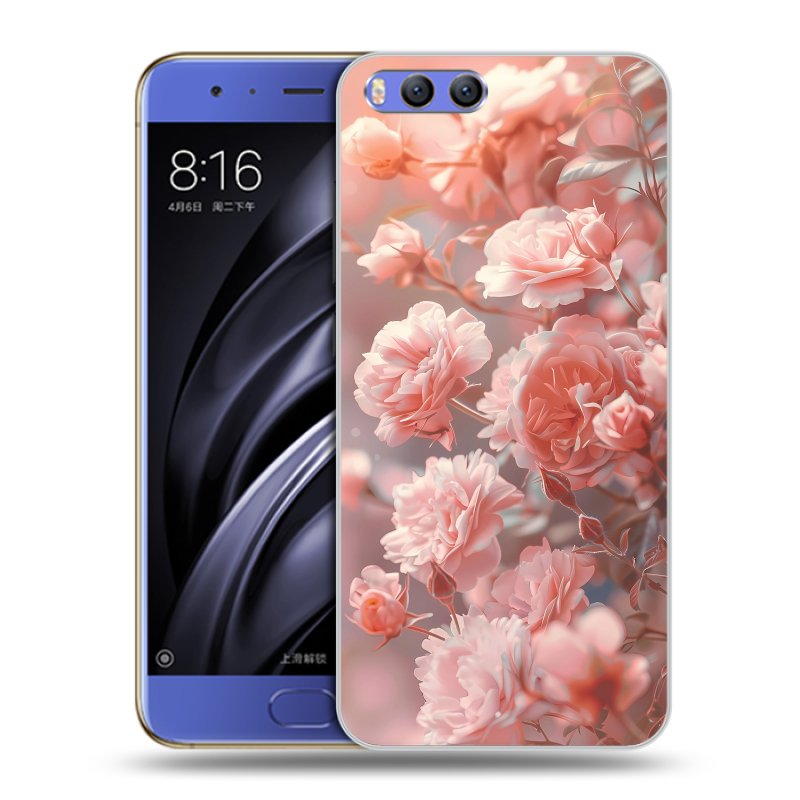 Пластиковый чехол на Xiaomi Mi6 с принтом Розовые розы Пластиковый чехол на Xiaomi Mi6 с принтом Розовые розы