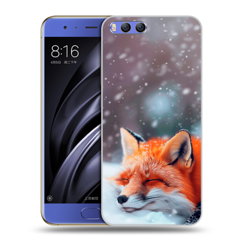 Пластиковый чехол на Xiaomi Mi6 с принтом лиса Пластиковый чехол на Xiaomi Mi6 с принтом лиса