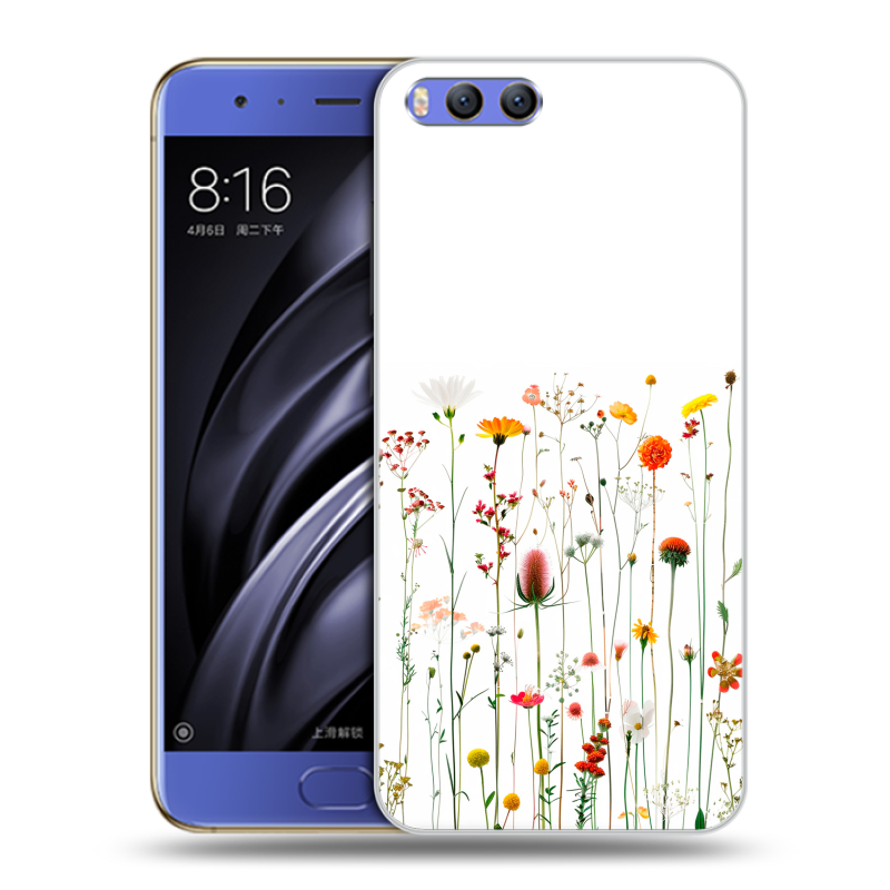 Пластиковый чехол на Xiaomi Mi6 с принтом цветы Пластиковый чехол на Xiaomi Mi6 с принтом цветы