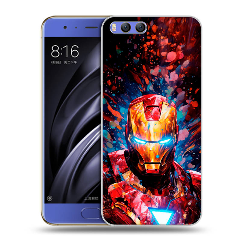 Пластиковый чехол на Xiaomi Mi6 с принтом Железный человек Ironman Пластиковый чехол на Xiaomi Mi6 с принтом Железный человек Ironman