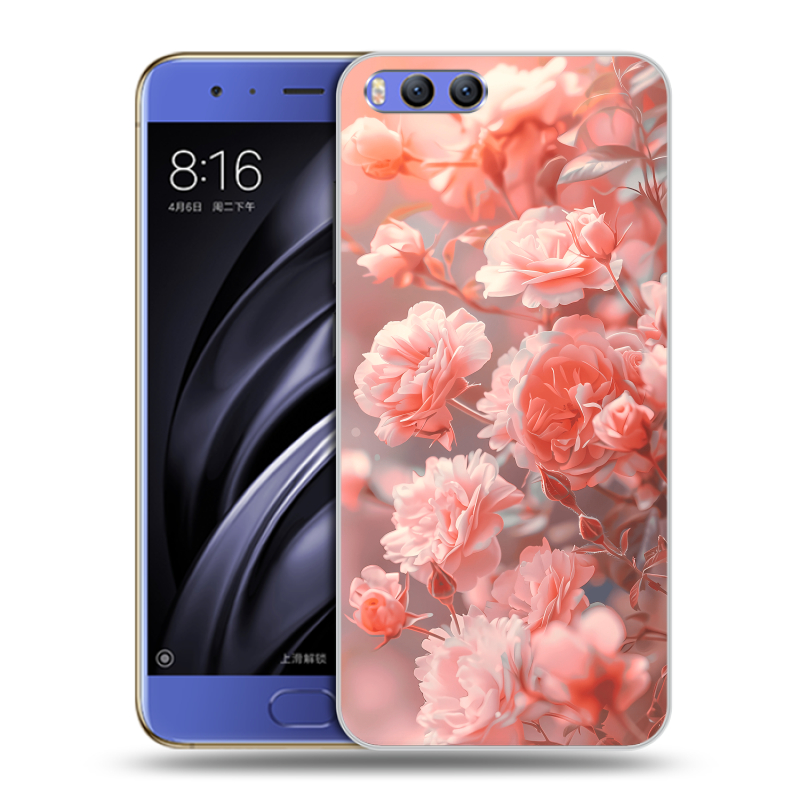 Силиконовый чехол на Xiaomi Mi6 с принтом Розы цветы Силиконовый чехол на Xiaomi Mi6 с принтом Розы цветы