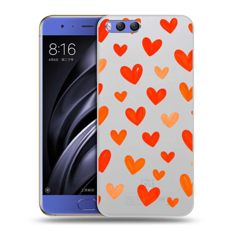 Пластиковый чехол на Xiaomi Mi6 с принтом Сердечки Пластиковый чехол на Xiaomi Mi6 с принтом Сердечки