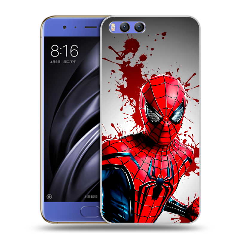 Пластиковый чехол на Xiaomi Mi6 с принтом Spiderman Человек паук Пластиковый чехол на Xiaomi Mi6 с принтом Spiderman Человек паук