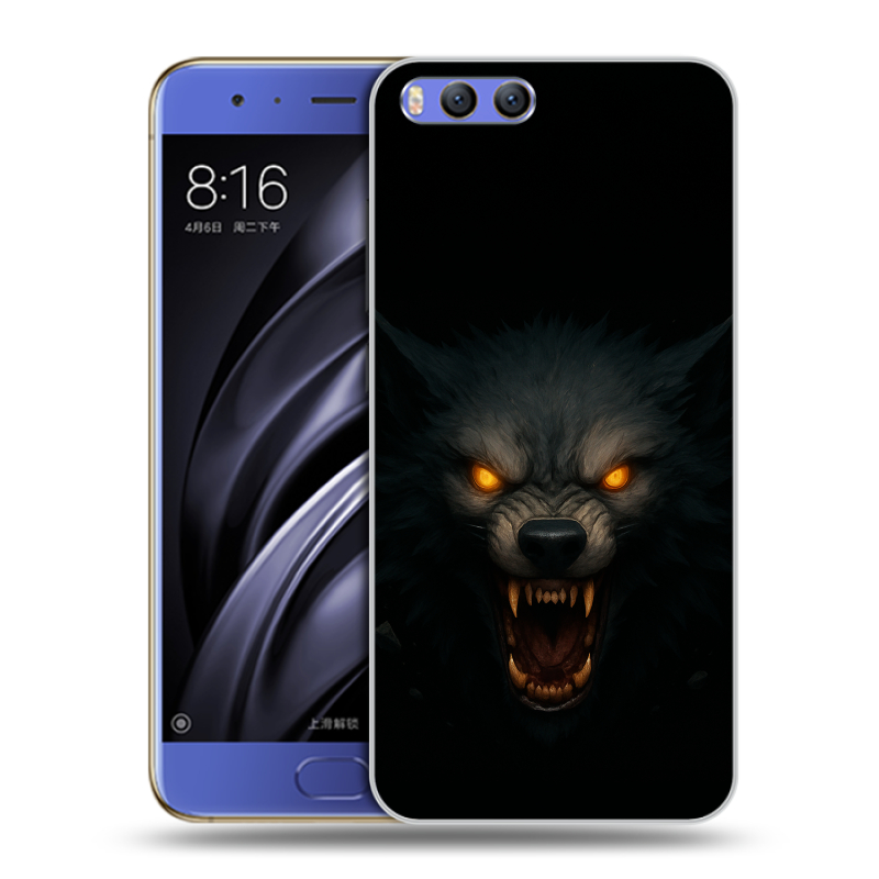 Пластиковый чехол на Xiaomi Mi6 с принтом Волк Пластиковый чехол на Xiaomi Mi6 с принтом Волк