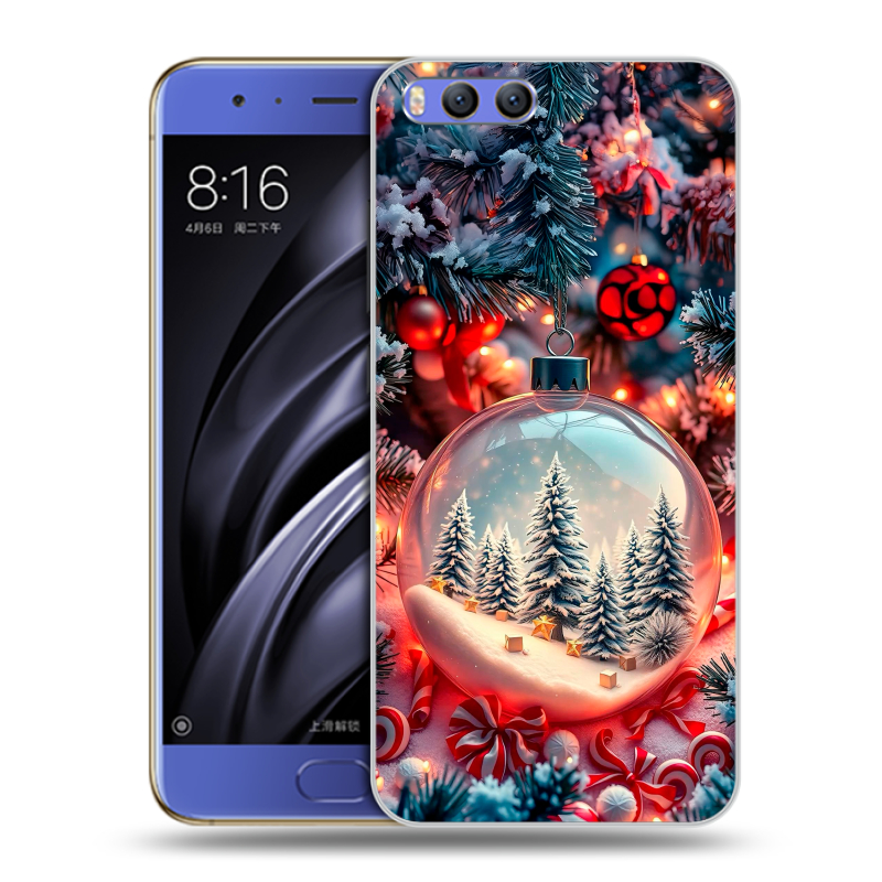 Пластиковый чехол на Xiaomi Mi6 с принтом Новый год Пластиковый чехол на Xiaomi Mi6 с принтом Новый год