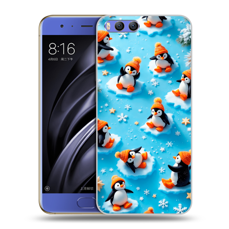 Силиконовый чехол на Xiaomi Mi6 с принтом Новый год Силиконовый чехол на Xiaomi Mi6 с принтом Новый год