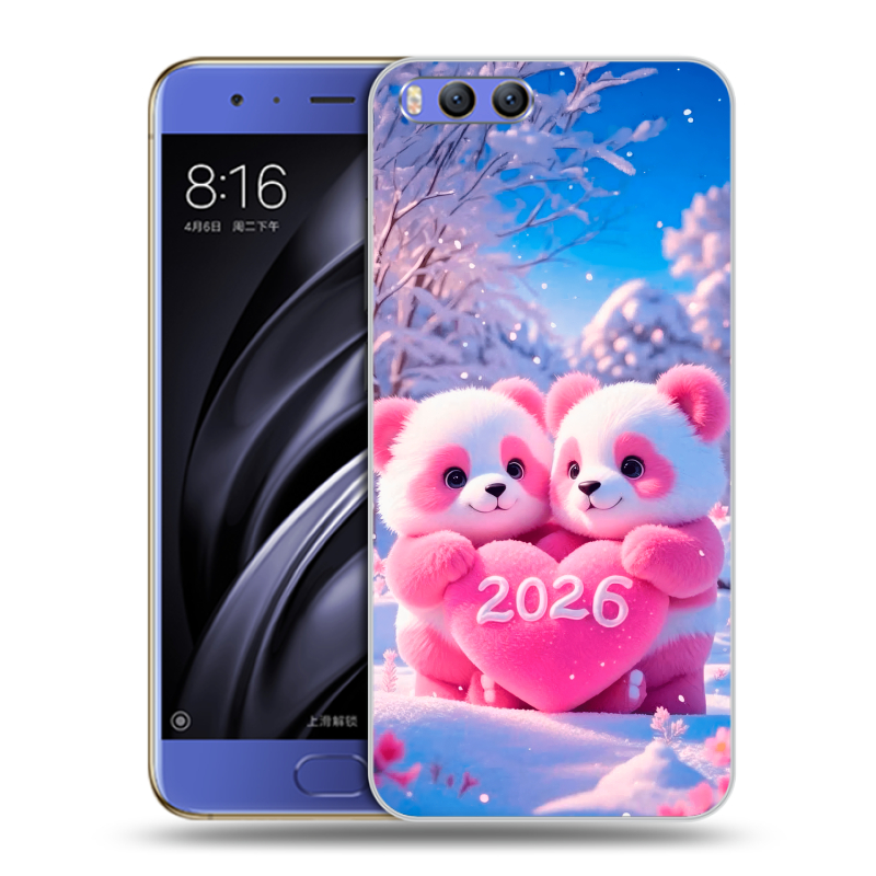 Пластиковый чехол на Xiaomi Mi6 с принтом Новый год Пластиковый чехол на Xiaomi Mi6 с принтом Новый год