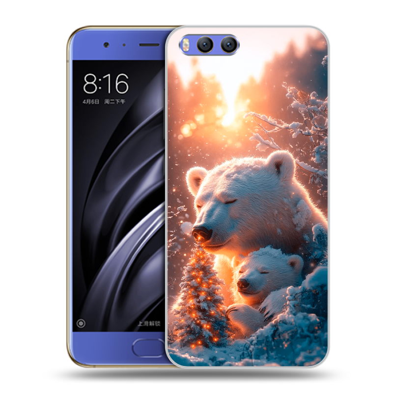 Пластиковый чехол на Xiaomi Mi6 с принтом Новый год Пластиковый чехол на Xiaomi Mi6 с принтом Новый год