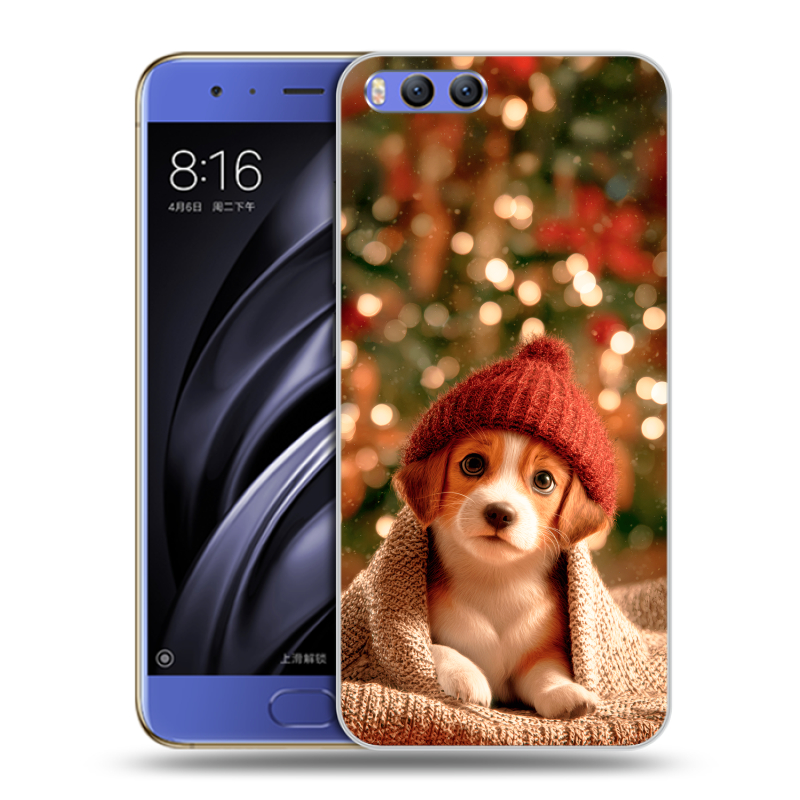 Силиконовый чехол на Xiaomi Mi6 с принтом Новый год Силиконовый чехол на Xiaomi Mi6 с принтом Новый год