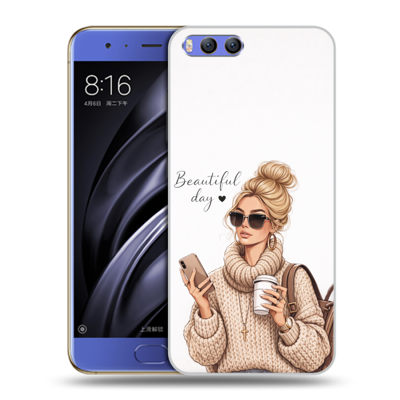 Пластиковый чехол на Xiaomi Mi6 с принтом женский Пластиковый чехол на Xiaomi Mi6 с принтом женский