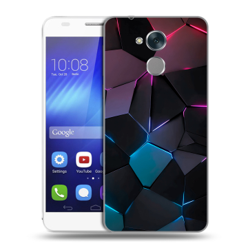 Пластиковый чехол на Huawei Honor 6C с принтом Геометрия неона Пластиковый чехол на Huawei Honor 6C с принтом Геометрия неона